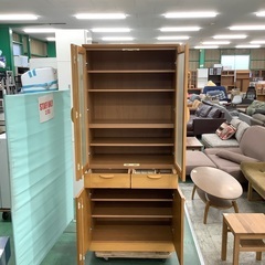 家具ならトレファク吉川店！！ 今村家具工芸 食器棚 ナチュラル ※ダボ