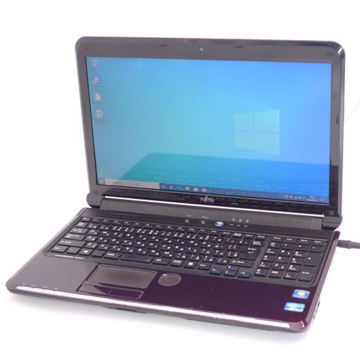 新品SSD WiFi有 あずき色 紫 ノートパソコン 富士通 AH56/D 中古良品 15.6型 第2世代Core i5 8GB BD-R 無線 カメラ Windows10 Office