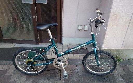 (希少品)Panasonic SPRING BOK RV[スプリングボック]20吋折り畳み自転車 7speed/メタリックグリーン