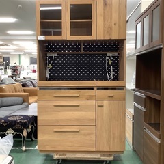 家具ならトレファク吉川店！！ 東馬 レンジボード ナチュラル×ブラック 家具ならトレファク吉川店！！ 東馬 レンジボード ナチュラル×ブラック