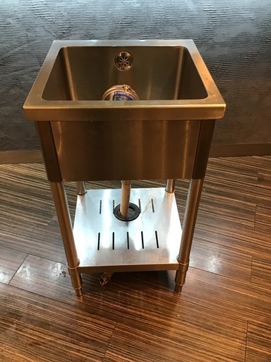 厨房用　飲食店　流し台　シンク　450×450×800 メイスイ浄水器　カートリッジ付き