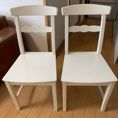 IKEA  ダイニングチェア　２脚　ホワイト【ただ今ご相談中】