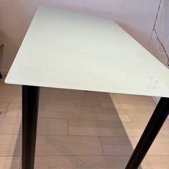 IKEA テーブルシステム　ガラス天板＋伸縮式脚