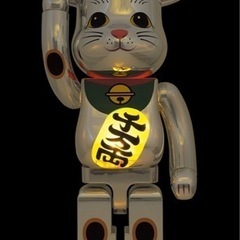 BE@RBRICK 招き猫 銀メッキ 発光 1000％