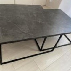 LOWYA ネストテーブル ローデスク 正方形 スチール 大理石