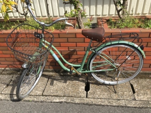(chariyoshy 出品)26インチ　オートライト付き自転車　グリーン