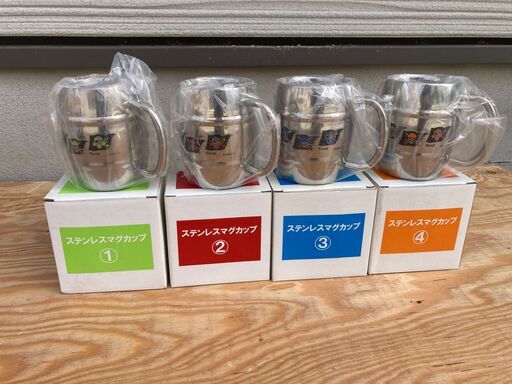 ワンピースステンレスマグカップ4個未使用 スリービー 練馬の食器 コップ グラス の中古あげます 譲ります ジモティーで不用品の処分