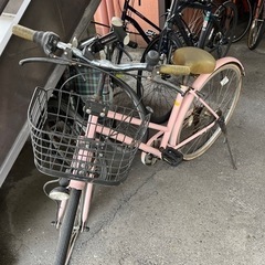 ピンクの自転車