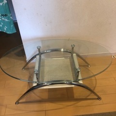 ニトリガラスローテーブル