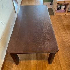 カリモク　テーブル　純木製
