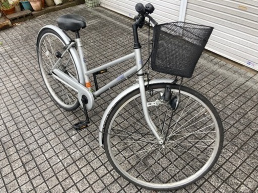 【整備済自転車】27インチ　変速なし　美品❗️リヤタイヤ、バスケット新品❗️若林自転車　唐崎SALE❗️