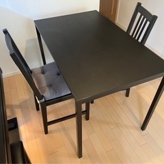 【ネット決済】IKEA ダイニングセット4人用(テーブル・イス2脚) 