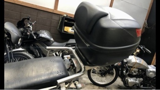 TW200アルミキャリア+トップケース