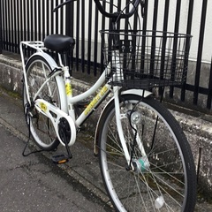 整備・良品＞LUNETTE ルネット・シティサイクル・26インチ自転車・LED