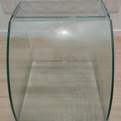 【値下げ】丸みがあるガラス水槽　300×300×300