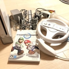 Wii本体　マリオカート　マリオカート用ハンドルのセット