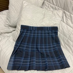 チェックミニスカート・紺系・W=60cm