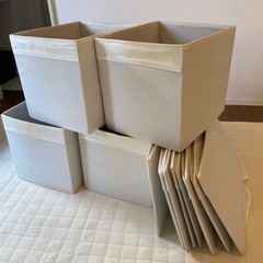 IKEA布製引き出しボックス ドローナ DRÖNA 白 12個