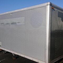 【香取市山之辺】No.Y-29 横扉付き アルミコンテナ 長さ約455cm×幅218cm×高さ230cmくらい 配送可 香取市山之辺】No.Y-29 横扉付き アルミコンテナ 長さ約455cm×幅218cm