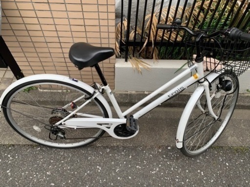 白い自転車(美品) 6段変速ギア 【公式通販】