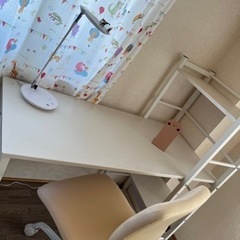 【ネット決済】システムデスク＆電気スタンド＆椅子
