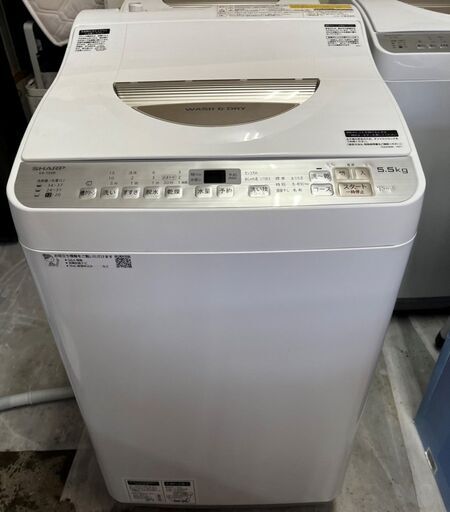 【レガストック川崎本店】【15103】SHARP　電気洗濯乾燥機　2018年製　ES-TX5B-N