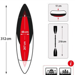 カヤック　2人乗り　ライフジャケット付き