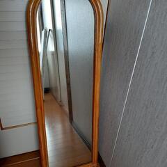 鏡　壁掛け　竹製　約105cm