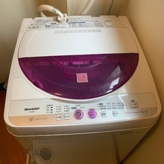 【受け渡し決定】SHARP 全自動洗濯機 ES‐45E6