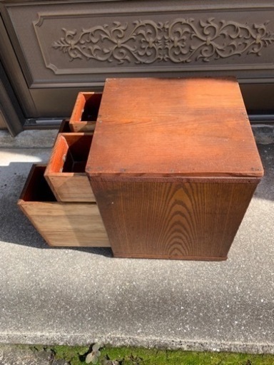 昭和レトロ、木製アンティーク引き出し収納箱 小引き出し 木製