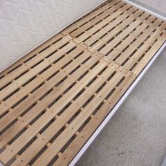 シングルベッド マットレス付き 幅970mm 木製ベッド ホワイト ☆ 札幌市 北区 屯田