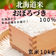 【農家直送】北海道米　おぼろづき　玄米　10kg 新米　お米