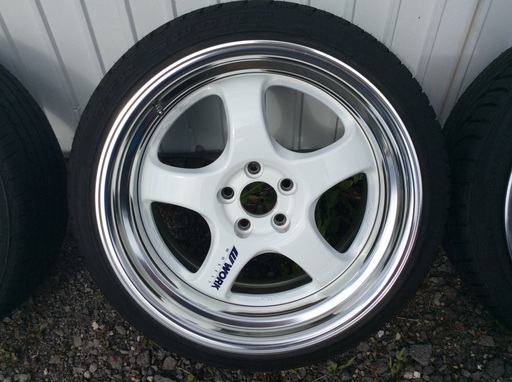 ワークマイスターS1R (TPMS付き！）5-100 4本ホワイト17x８J +35   17x⒏５J +36