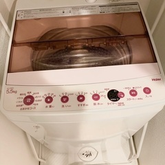 【ネット決済】Haier 風乾燥機能付洗濯機　2019年式 5....