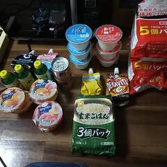 インスタントご飯、ゼリー飲料、果物ゼリーなど