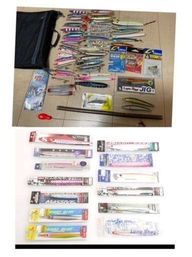 メーカー品　メタルジグ　シマノ　ダイワなど　72個セット　未使用と中古品　下の写真だけで21361円以上