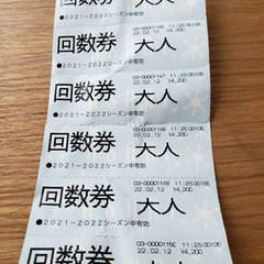 【ネット決済・配送可】朝里川温泉スキー場　リフト券　回数券６枚