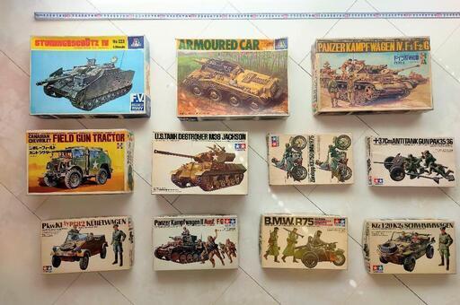 プラモデル11個セット(TAMIYA・ITALERI ・TOMY ) おまけ4個付き