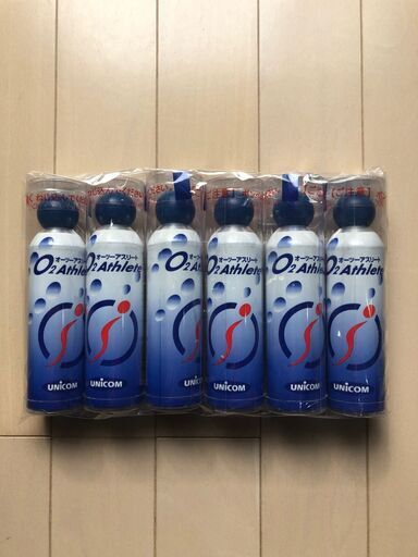 酸素吸入に！【新品】UNICOM携帯酸素発生器 オーツーアスリート 交換用ボンベ缶 6本セット