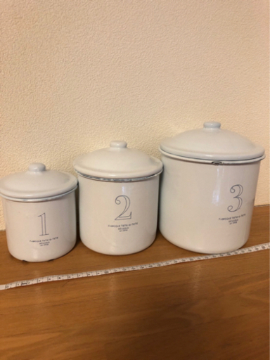 tete-a-tete ナンバーキャニスターセット 3個セット