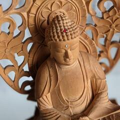 【お譲りします】木彫りの仏像 座釈迦