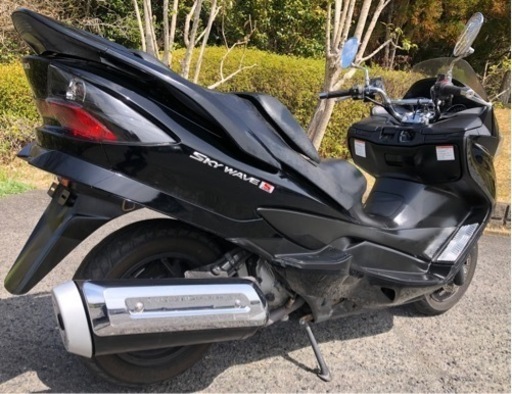 売れました！ 動画有り SUZUKI スカイウェイブ250 S ブラック USBポート付き ビッグスクーター