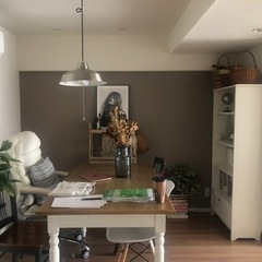 フレンチシャビー木製6人がけダイニングテーブル