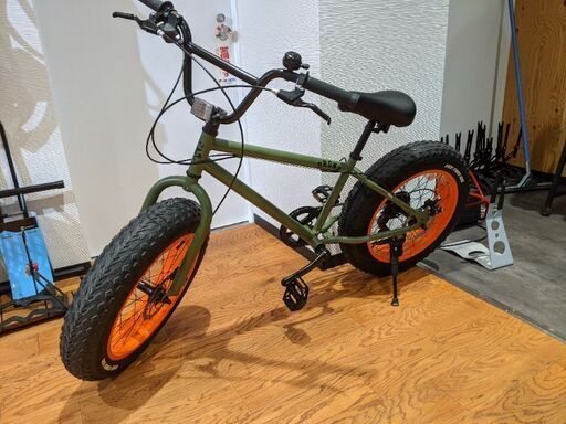 FatBike BRONX 20インチ DD - ファットバイク [アーミーグリーンxオレンジリム]