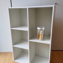 【無料】【収納家具】カラーボックス（3段＋2段）・白