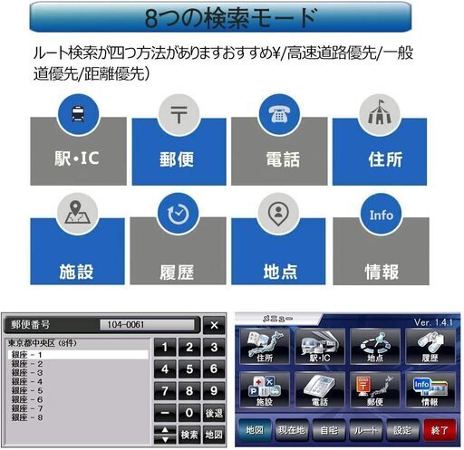 ポータブルカーナビ 7インチ 大画面 車載 最新地図搭載 ラジオ内蔵
