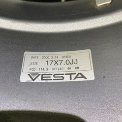 値下げ！RAYSベスタ7J-17／4穴PCD114..3+42