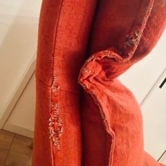 引渡し限定】ハイバックリクライニングソファ オットマン セット 無印