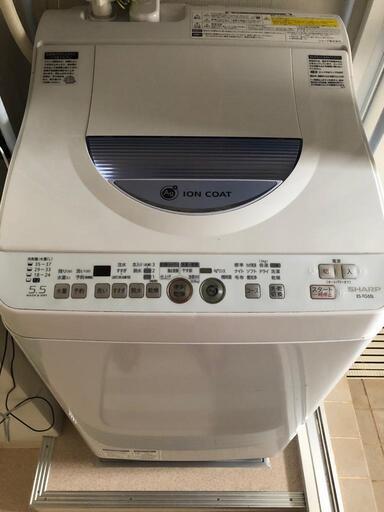 SHARP タテ型洗濯乾燥機 ES-TG55L-A (ブルー系) Vertical type washer and dryer