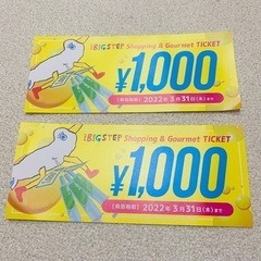 【2000円分】心斎橋　BIGSTEP ¥1000 チケット　2枚